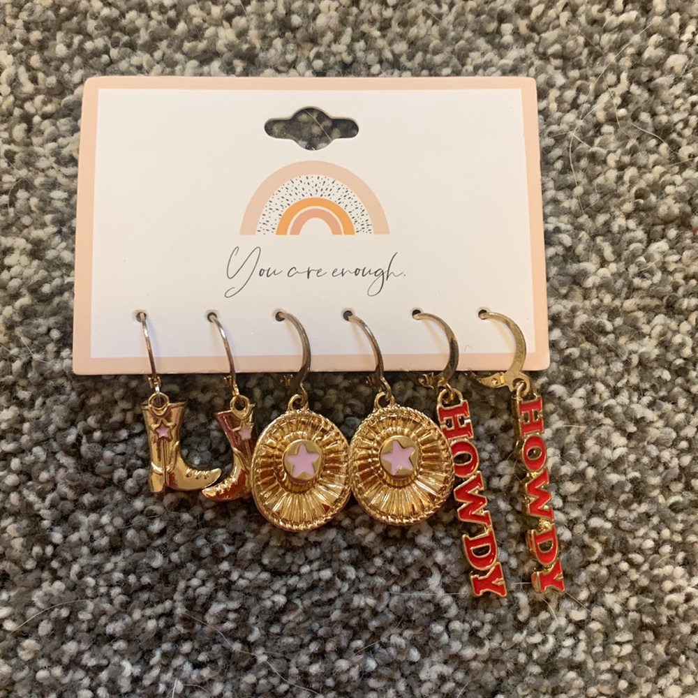 country cute earrings